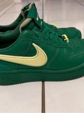 Nike x AmbushWomen’s size 7 (men’s 5.5) Green Low-Top Sneakers with Cream Swoosh